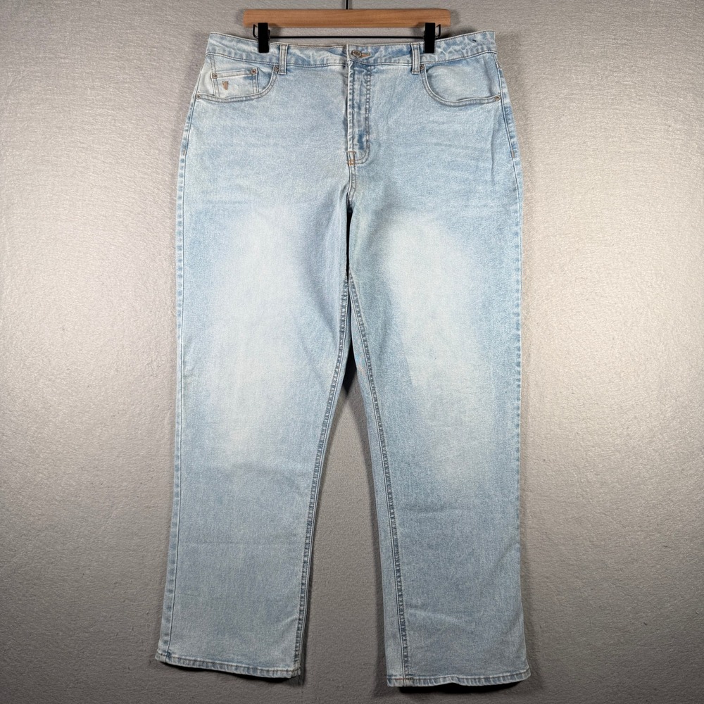 Frye Womens Light Wash Straight‎ Leg Denim Jeans Size 16/34 Blue QS23020DL